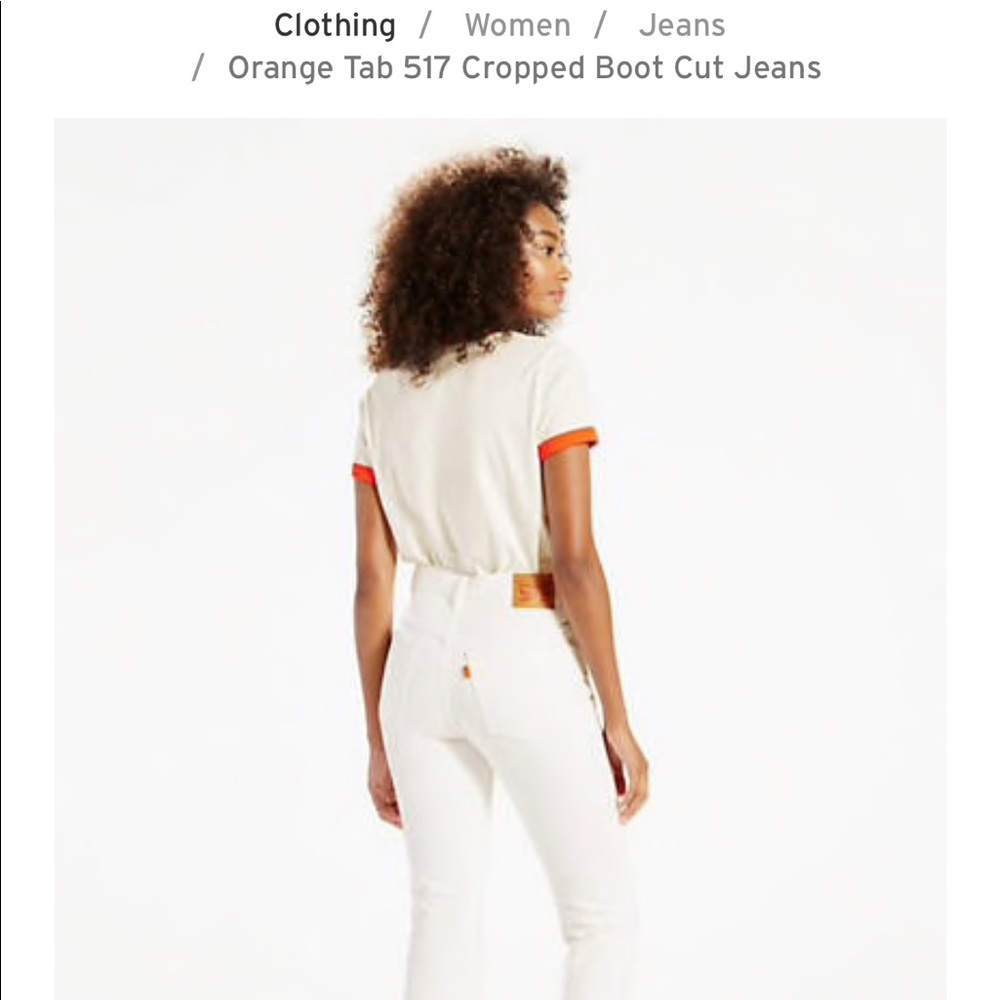 Levi’s white jeans